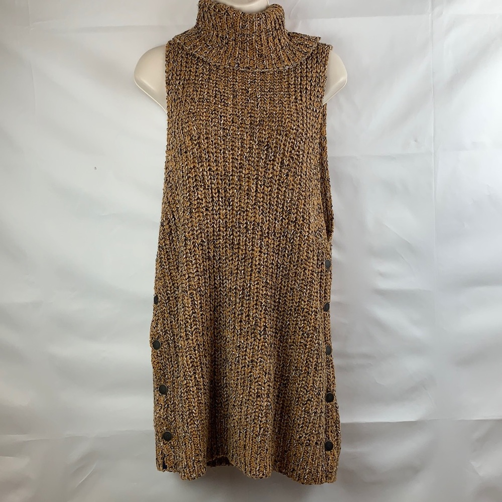 Free People brown and black sweater tunic dress
